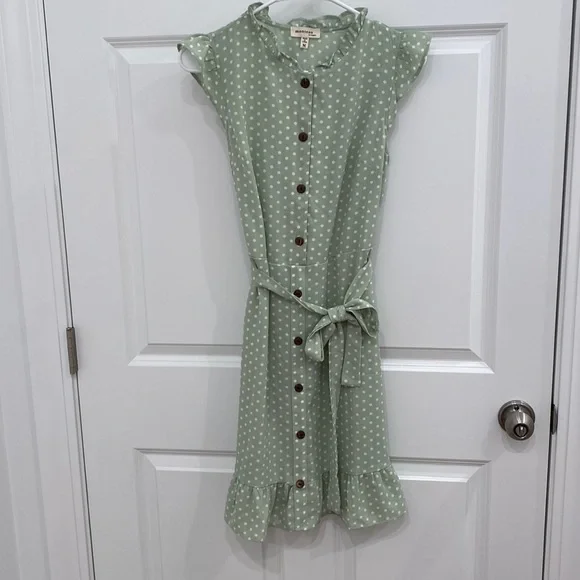 green emerald velvet dress Sage Green Polka Dot Chiffon Dress  Jaded Layne Boutique